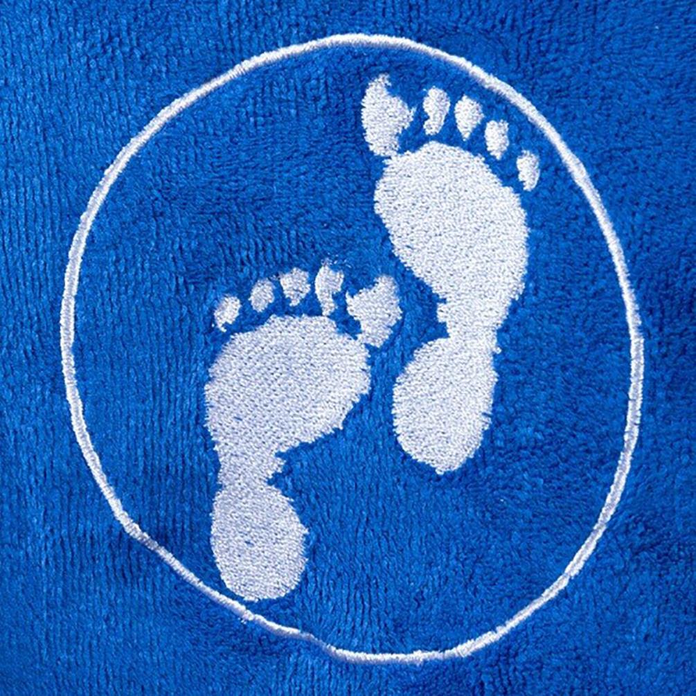 Two Bare Feet Kids Towelling Changing Robe - Blue Extra Image 3